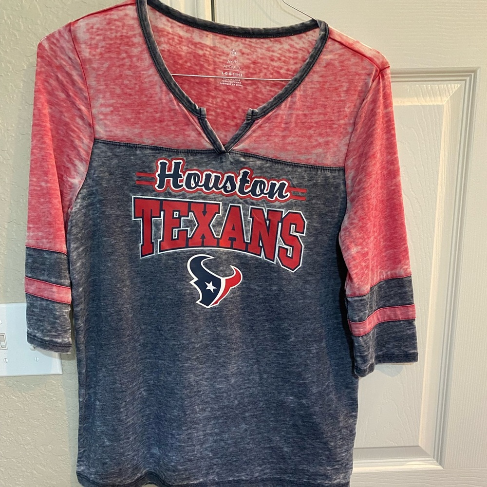Ladies NFL Texans shirt size large